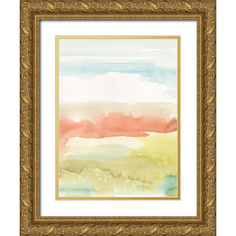 Blushing Sunrise II Gold Ornate Wood Framed Art Print with Double Matting by Longley, Alicia