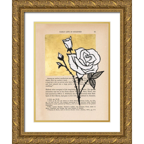 Floral Diary III Gold Ornate Wood Framed Art Print with Double Matting by Lam, Vanna