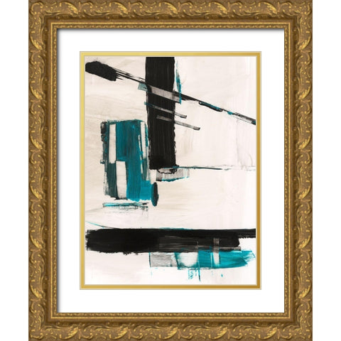 Geometry Notes II Gold Ornate Wood Framed Art Print with Double Matting by Harper, Ethan