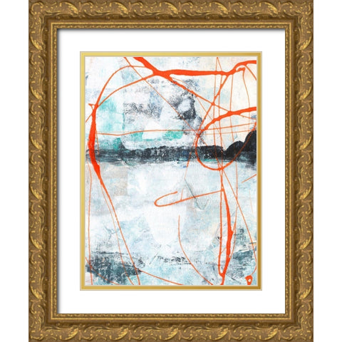 Orange Zest II Gold Ornate Wood Framed Art Print with Double Matting by Harper, Ethan