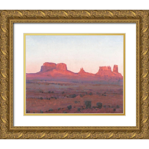 Red Rocks at Dusk II Gold Ornate Wood Framed Art Print with Double Matting by OToole, Tim