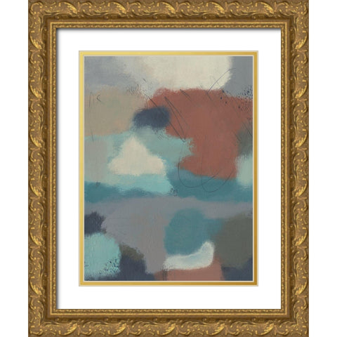 Floating By I Gold Ornate Wood Framed Art Print with Double Matting by Moore, Regina