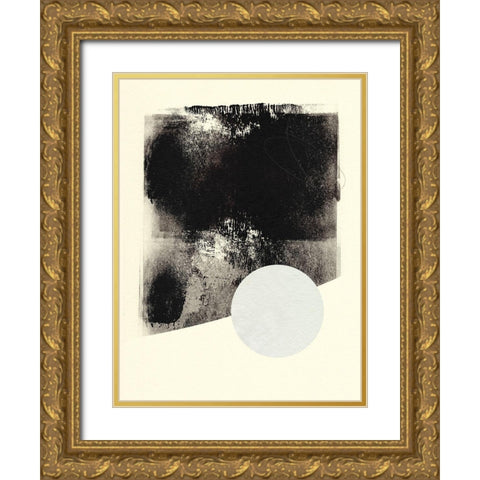 Black And White Roller I Gold Ornate Wood Framed Art Print with Double Matting by Green, Jacob