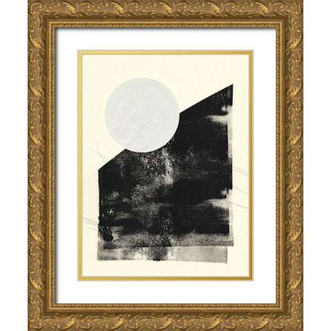 Black And White Roller III Gold Ornate Wood Framed Art Print with Double Matting by Green, Jacob