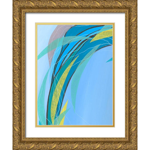 Circulating Flow III Gold Ornate Wood Framed Art Print with Double Matting by Moore, Regina