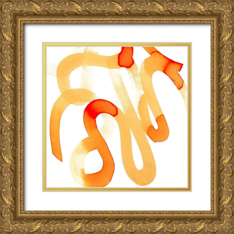 Atomic S-Curve I Gold Ornate Wood Framed Art Print with Double Matting by Parker, Jennifer Paxton