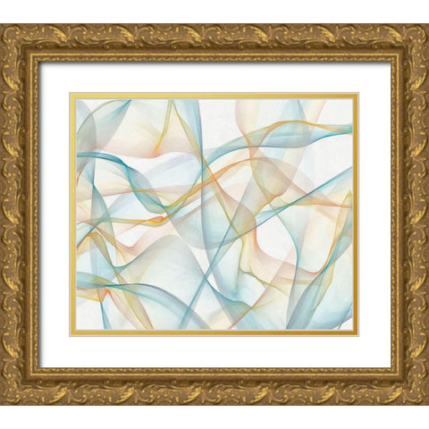 Curves and Waves VI Gold Ornate Wood Framed Art Print with Double Matting by Saunders, Alonzo