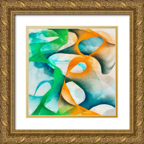 Bright Happy Thoughts I Gold Ornate Wood Framed Art Print with Double Matting by Saunders, Alonzo