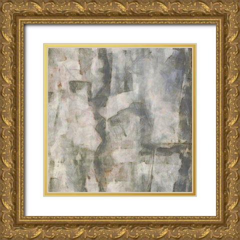 Grey Space I Gold Ornate Wood Framed Art Print with Double Matting by Saunders, Alonzo