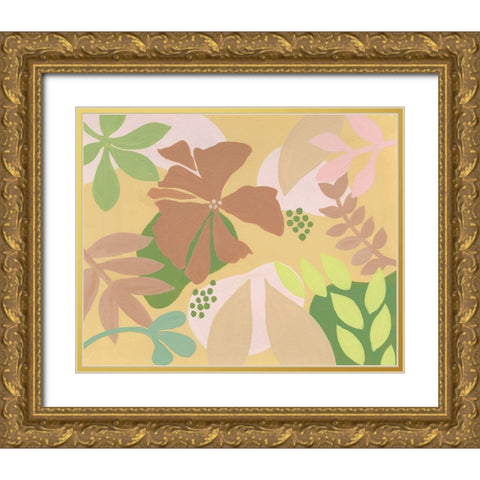 Neutral Blooms IV Gold Ornate Wood Framed Art Print with Double Matting by Moore, Regina