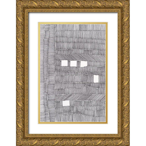Tedious I Gold Ornate Wood Framed Art Print with Double Matting by Moore, Regina
