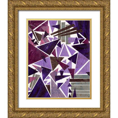 Purple Dream II Gold Ornate Wood Framed Art Print with Double Matting by Moore, Regina