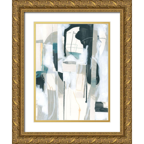 Sea Cavern Strata II Gold Ornate Wood Framed Art Print with Double Matting by Vess, June Erica