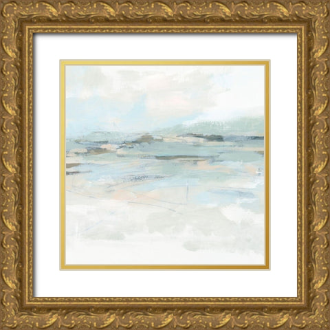 Fresco Vista II Gold Ornate Wood Framed Art Print with Double Matting by Vess, June Erica