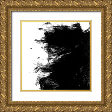 Sketchy III Gold Ornate Wood Framed Art Print with Double Matting by Saunders, Alonzo