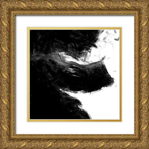 Sketchy IV Gold Ornate Wood Framed Art Print with Double Matting by Saunders, Alonzo