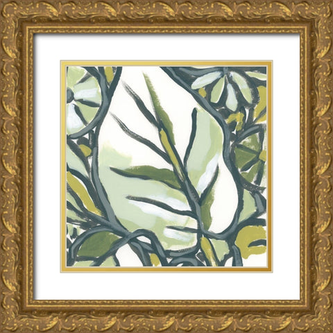 Fauvist Tropical V Gold Ornate Wood Framed Art Print with Double Matting by Vess, June Erica