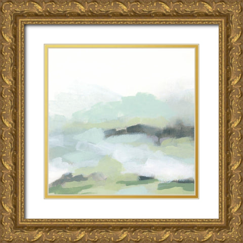 Strata Field I Gold Ornate Wood Framed Art Print with Double Matting by Vess, June Erica