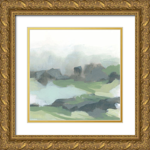 Strata Field III Gold Ornate Wood Framed Art Print with Double Matting by Vess, June Erica
