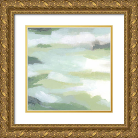 Strata Field V Gold Ornate Wood Framed Art Print with Double Matting by Vess, June Erica