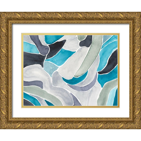 Subtle Billows I Gold Ornate Wood Framed Art Print with Double Matting by Moore, Regina