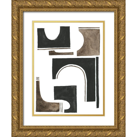 Midway II Gold Ornate Wood Framed Art Print with Double Matting by Moore, Regina