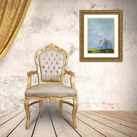 Blue Cape Gold Ornate Wood Framed Art Print with Double Matting by Sweetwater
