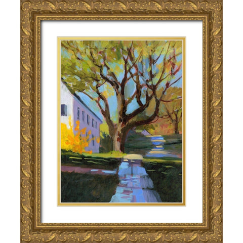Spring in New England Gold Ornate Wood Framed Art Print with Double Matting by Sweetwater