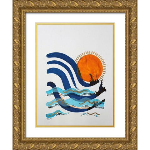 What a Way to Spend the Day Gold Ornate Wood Framed Art Print with Double Matting by Gianni, Katie