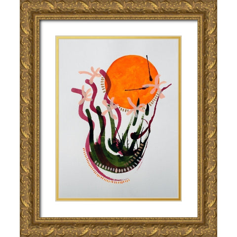 Walking Barefoot in the Grass Gold Ornate Wood Framed Art Print with Double Matting by Gianni, Katie