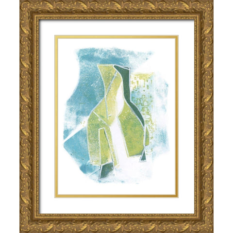 Jubilee Jugs III Gold Ornate Wood Framed Art Print with Double Matting by Combs, Joyce