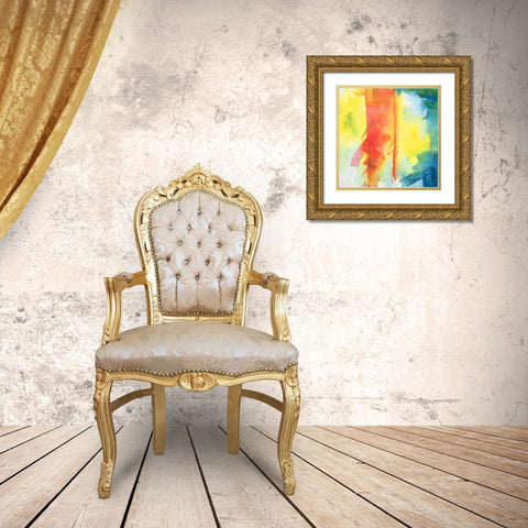 Crimson Sunset II Gold Ornate Wood Framed Art Print with Double Matting by Combs, Joyce