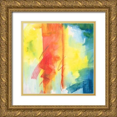 Crimson Sunset II Gold Ornate Wood Framed Art Print with Double Matting by Combs, Joyce