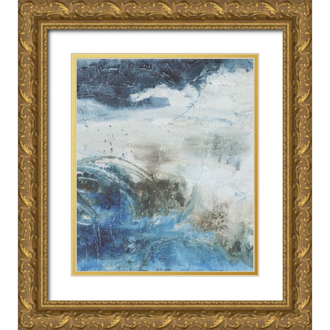 Coastal Seas I Gold Ornate Wood Framed Art Print with Double Matting by Combs, Joyce