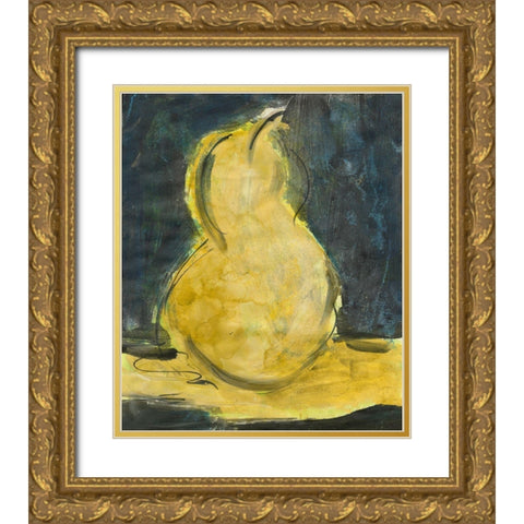Urban Pear II Gold Ornate Wood Framed Art Print with Double Matting by Combs, Joyce