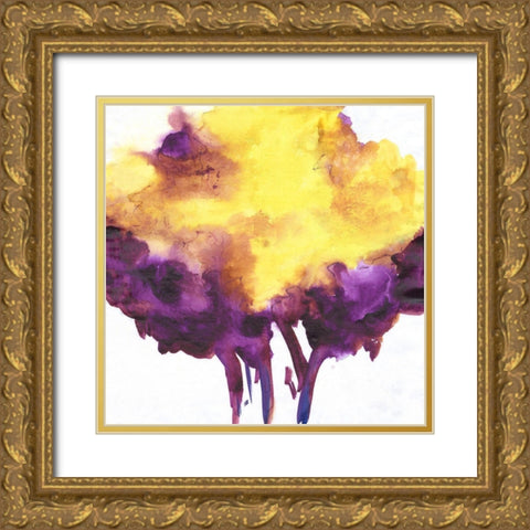 Magic Foliage II Gold Ornate Wood Framed Art Print with Double Matting by Combs, Joyce