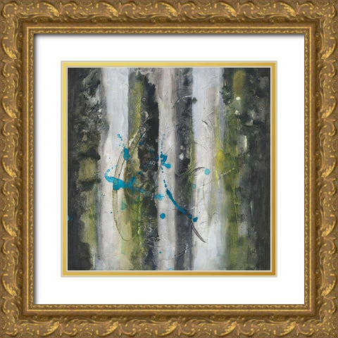 Electric Currents I Gold Ornate Wood Framed Art Print with Double Matting by Combs, Joyce