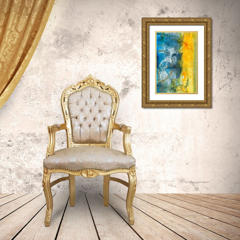 Aquatic Energy II Gold Ornate Wood Framed Art Print with Double Matting by Combs, Joyce