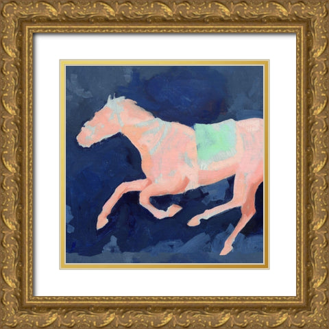 Rainbow Thoroughbred II Gold Ornate Wood Framed Art Print with Double Matting by Green, Jacob