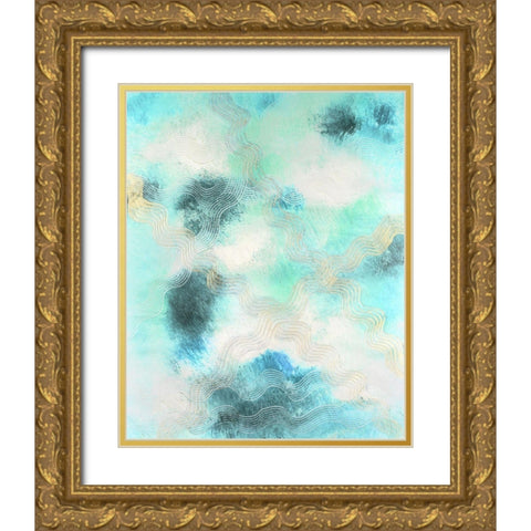 Blue Shift I Gold Ornate Wood Framed Art Print with Double Matting by Lam, Vanna