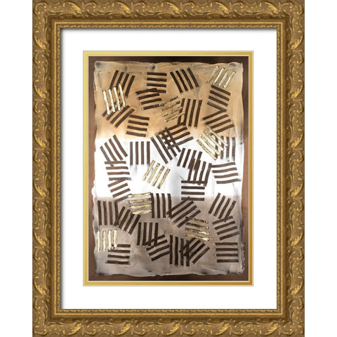 Raffia Palm I Gold Ornate Wood Framed Art Print with Double Matting by Lam, Vanna