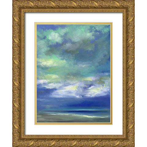 Island Midday Gold Ornate Wood Framed Art Print with Double Matting by Finch, Sheila