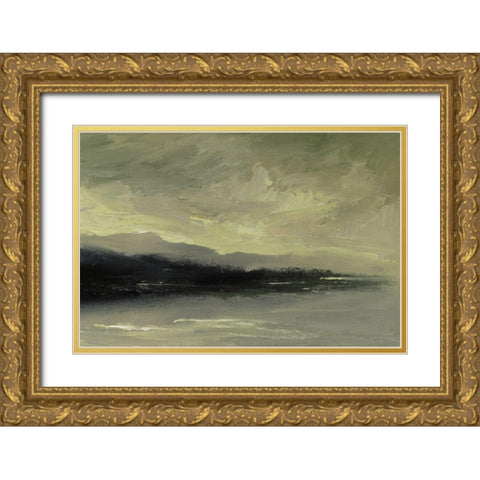 Coastal Dawn Gold Ornate Wood Framed Art Print with Double Matting by Finch, Sheila