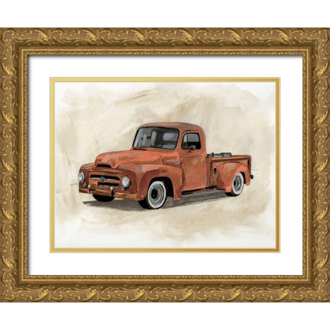 Pickup IV Gold Ornate Wood Framed Art Print with Double Matting by Barnes, Victoria