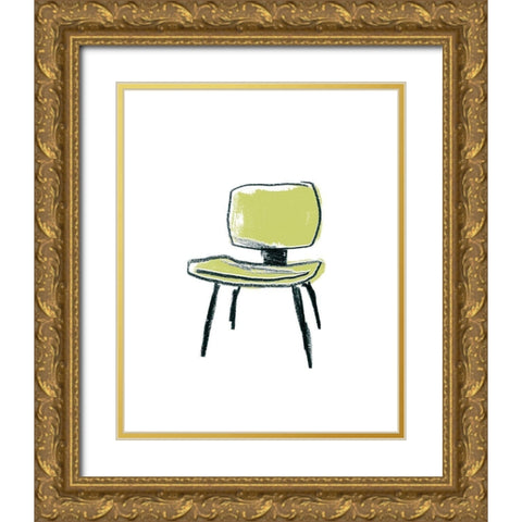 Take a Seat VI Gold Ornate Wood Framed Art Print with Double Matting by Vess, June Erica