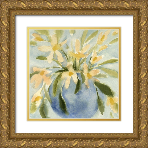 Basic Blooms II Gold Ornate Wood Framed Art Print with Double Matting by Caroline, Emma