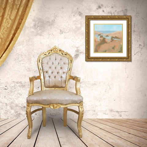 Sandy Brook II Gold Ornate Wood Framed Art Print with Double Matting by Green, Jacob