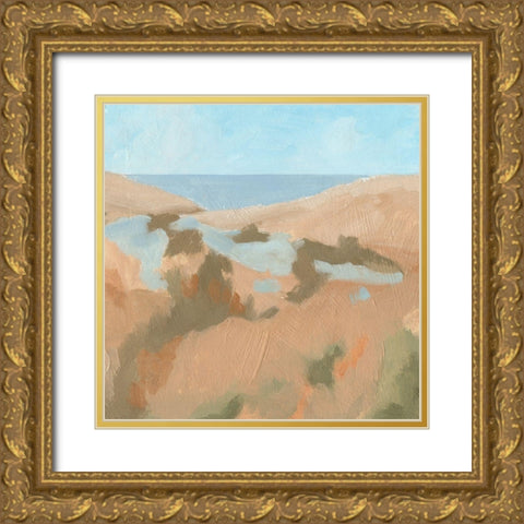 Sandy Brook II Gold Ornate Wood Framed Art Print with Double Matting by Green, Jacob