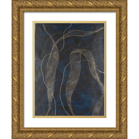 Laminar Flow I Gold Ornate Wood Framed Art Print with Double Matting by Willett, Michael