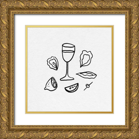 Late Lunch I Gold Ornate Wood Framed Art Print with Double Matting by Sizemore, Natalie